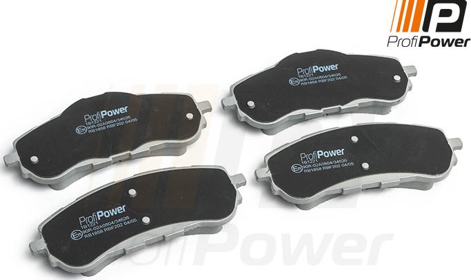 ProfiPower 1B1221 - Тормозные колодки, дисковые, комплект autospares.lv
