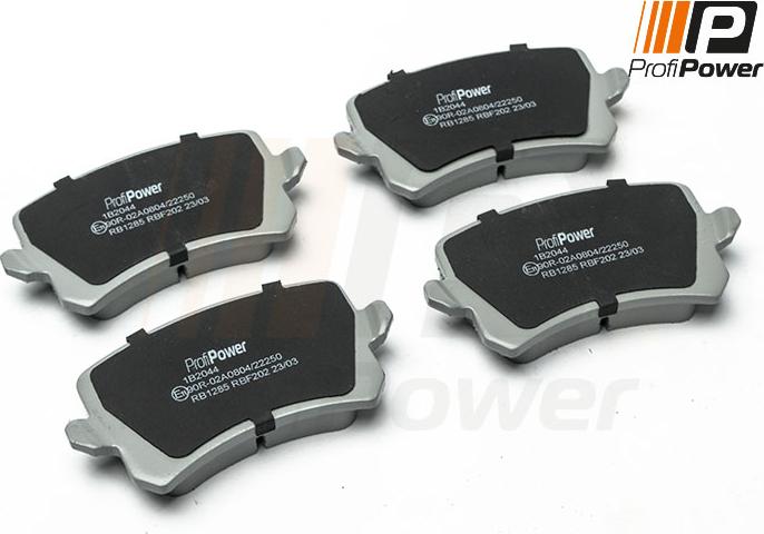 ProfiPower 1B2044 - Тормозные колодки, дисковые, комплект autospares.lv