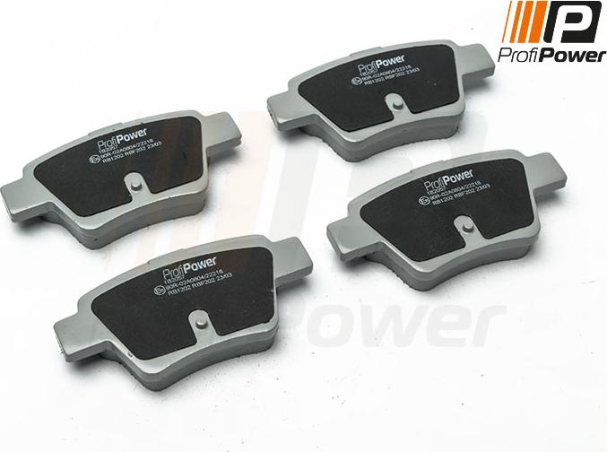 ProfiPower 1B2057 - Тормозные колодки, дисковые, комплект autospares.lv