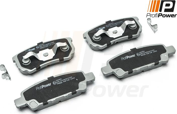 ProfiPower 1B2063 - Тормозные колодки, дисковые, комплект autospares.lv