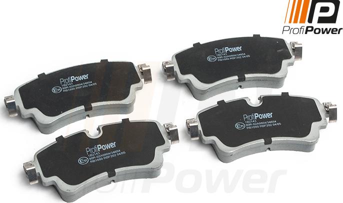 ProfiPower 1B2143 - Тормозные колодки, дисковые, комплект autospares.lv