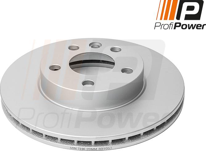 ProfiPower 3B1053 - Тормозной диск autospares.lv