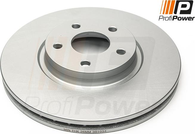 ProfiPower 3B1034 - Тормозной диск autospares.lv