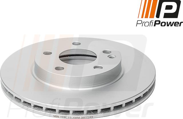 ProfiPower 3B1143 - Тормозной диск autospares.lv