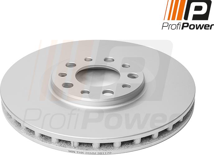 ProfiPower 3B1172 - Тормозной диск autospares.lv