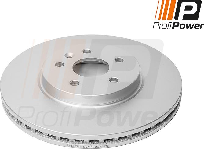 ProfiPower 3B1223 - Тормозной диск autospares.lv