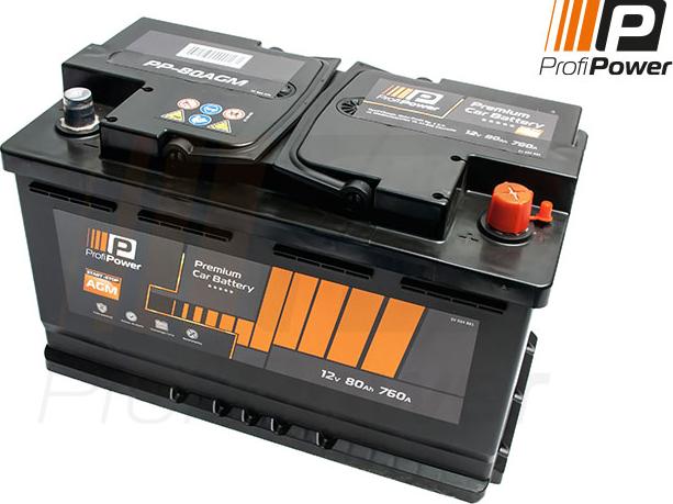 ProfiPower PP-800 AGM - Стартерная аккумуляторная батарея, АКБ autospares.lv