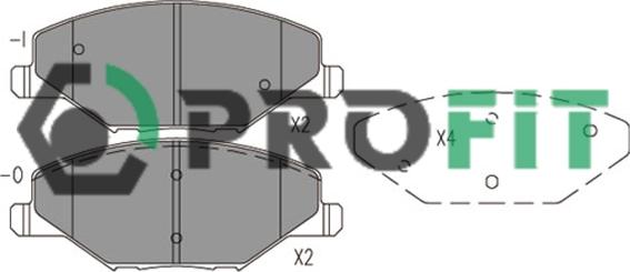 Profit 5000-4590 - Тормозные колодки, дисковые, комплект autospares.lv