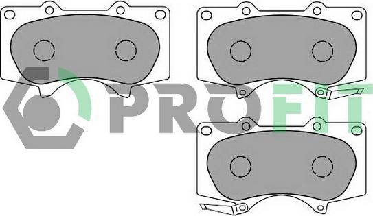 Profit 5000-1698 C - Тормозные колодки, дисковые, комплект autospares.lv