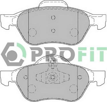 Profit 5000-1866 C - Тормозные колодки, дисковые, комплект autospares.lv