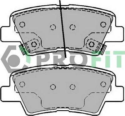 Profit 5000-2028 - Тормозные колодки, дисковые, комплект autospares.lv