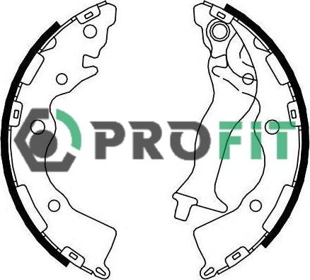 Profit 5001-4086 - Комплект тормозных колодок, барабанные autospares.lv