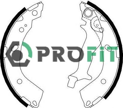 Profit 5001-4083 - Комплект тормозных колодок, барабанные autospares.lv