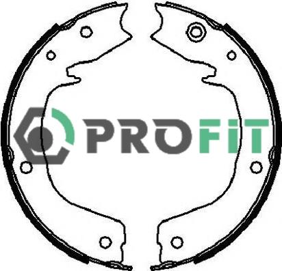 Profit 5001-4027 - Комплект тормозных колодок, барабанные autospares.lv