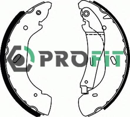 Profit 5001-5980 - Комплект тормозных колодок, барабанные autospares.lv