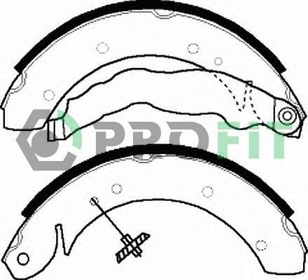 Profit 5001-0447 - Комплект тормозных колодок, барабанные autospares.lv