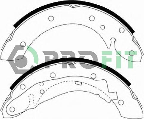 Profit 5001-0567 - Комплект тормозных колодок, барабанные autospares.lv