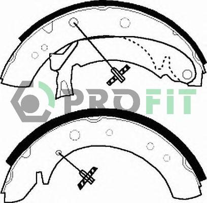 Profit 5001-0513 - Комплект тормозных колодок, барабанные autospares.lv