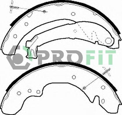 Profit 5001-0534 - Комплект тормозных колодок, барабанные autospares.lv