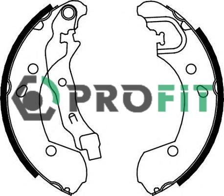 Profit 5001-0649 - Комплект тормозных колодок, барабанные autospares.lv