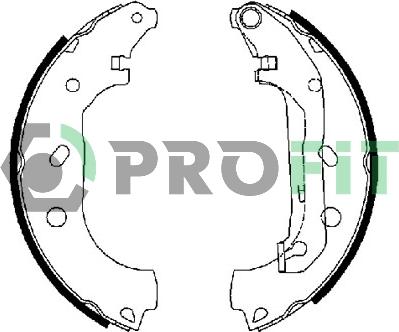 Profit 5001-0648 - Комплект тормозных колодок, барабанные autospares.lv