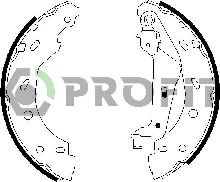 Profit 5001-0614 - Комплект тормозных колодок, барабанные autospares.lv