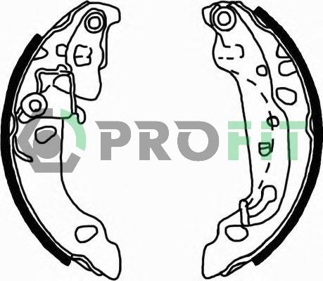 Profit 5001-0636 - Комплект тормозных колодок, барабанные autospares.lv