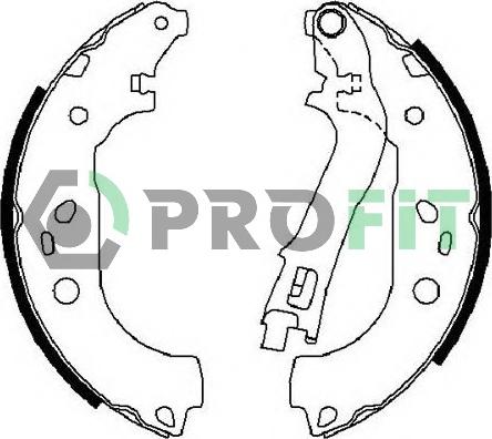 Profit 5001-0676 - Комплект тормозных колодок, барабанные autospares.lv