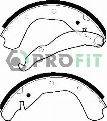 Profit 5001-0198 - Комплект тормозных колодок, барабанные autospares.lv