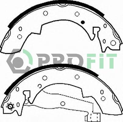 Profit 5001-0173 - Комплект тормозных колодок, барабанные autospares.lv