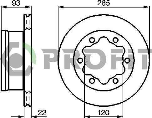 Profit 5010-0191 - Тормозной диск autospares.lv