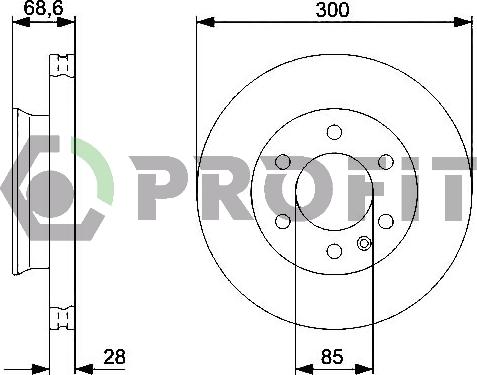 Profit 5010-0310 - Тормозной диск autospares.lv