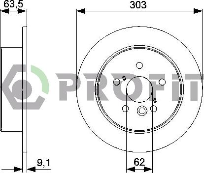 Profit 5010-1486 - Тормозной диск autospares.lv