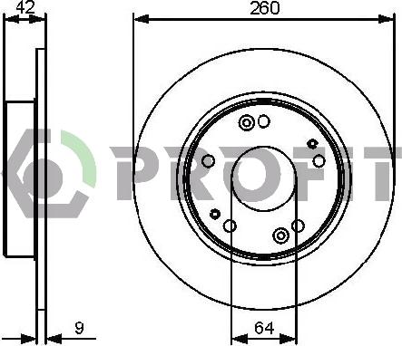Profit 5010-1558 - Тормозной диск autospares.lv