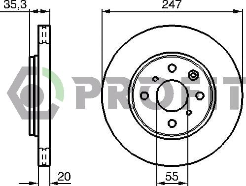 Profit 5010-1527 - Тормозной диск autospares.lv