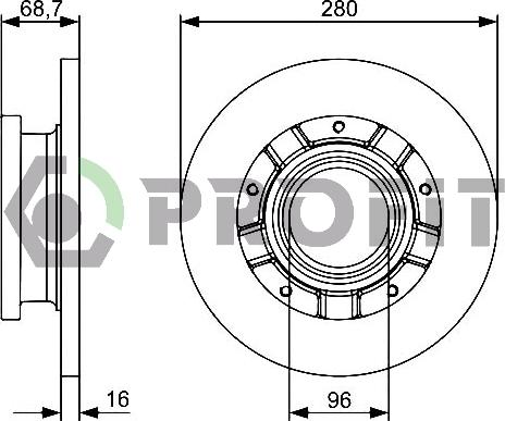 Profit 5010-1573 - Тормозной диск autospares.lv