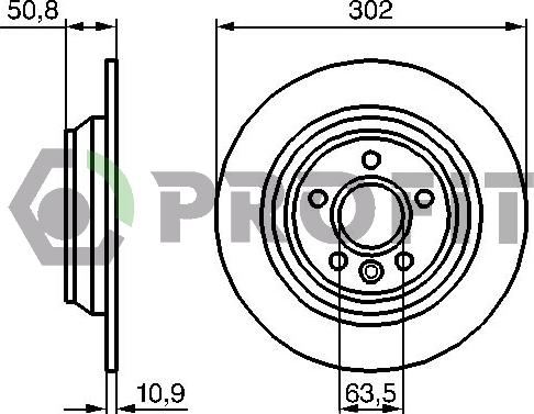 Profit 5010-1616 - Тормозной диск autospares.lv