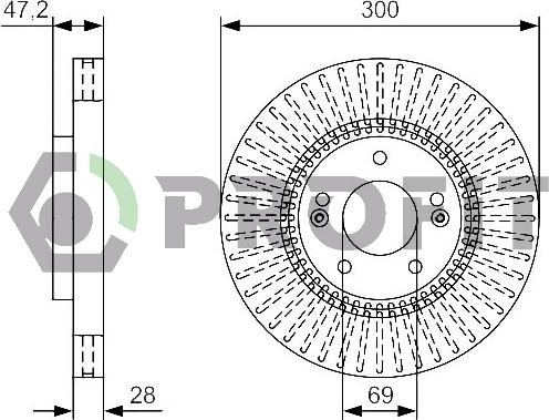 Profit 5010-1630 - Тормозной диск autospares.lv