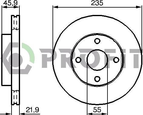 Profit 5010-1104 - Тормозной диск autospares.lv