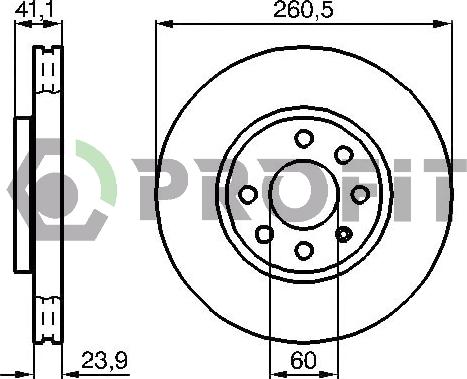 Profit 5010-1131 - Тормозной диск autospares.lv