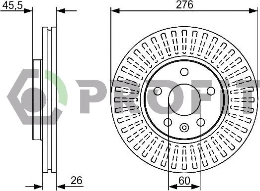 Profit 5010-1869 - Тормозной диск autospares.lv