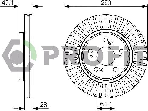 Profit 5010-1820 - Тормозной диск autospares.lv