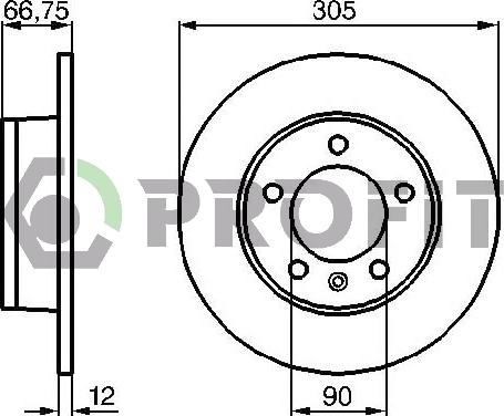 Profit 5010-1272 - Тормозной диск autospares.lv