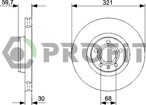 Profit 5010-1277 - Тормозной диск autospares.lv