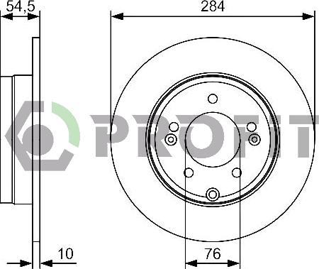 Profit 5010-1787 - Тормозной диск autospares.lv