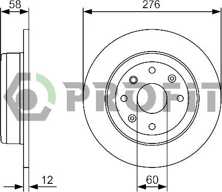 Profit 5010-2025 - Тормозной диск autospares.lv