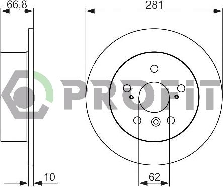 Profit 5010-2028 - Тормозной диск autospares.lv