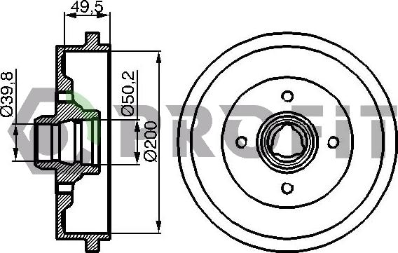 Profit 5020-0094 - Тормозной барабан autospares.lv