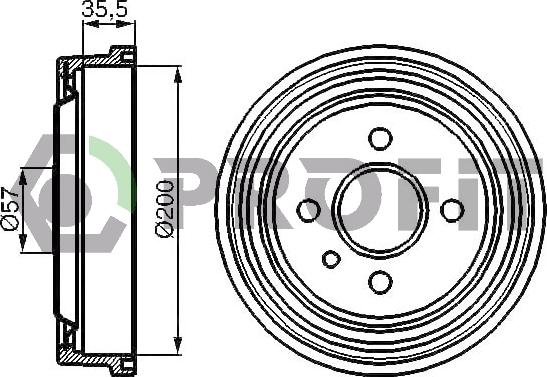 Profit 5020-0069 - Тормозной барабан autospares.lv