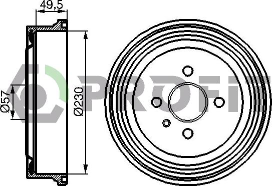 Profit 5020-0062 - Тормозной барабан autospares.lv